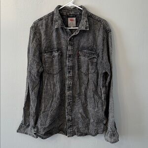Levi's Charcoal Button-Up Shirt